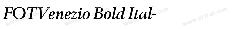 FOTVenezio Bold Ital字体转换